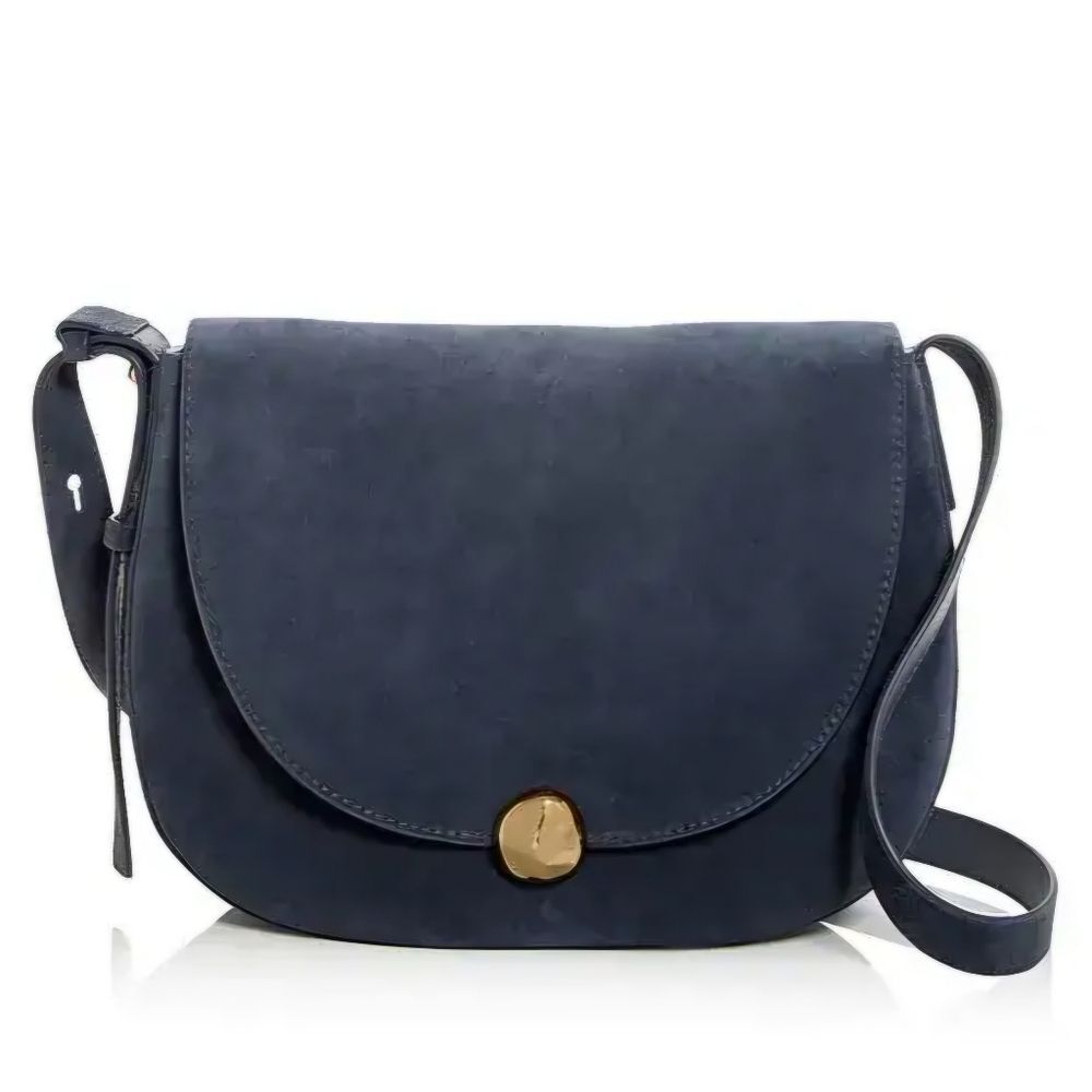 NWT Madewell | Dakota Large Saddle Crossbody Bag Indigo Navy Blue Leather Womens